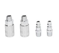 3/8 Inch NPT Pneumatic Hose Quick Connect Fittings | 6 Locking Balls for Secure Connection | High Pressure 300 PSI & Heat Tolerant 250 °F | Sturdy Aluminum Alloy for Workshop /