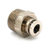 3/8" Male to Fit Tube O/D 8mm Pneumatic Nickel Brass Push In Connector Union Quick Release Air Fitting Plumbing