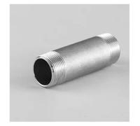 3/8" NPT Male 304 Stainless Steel 100mm Length Barrel Nipple Forged Pipe Fitting 2000 PSI Water Gas Oil