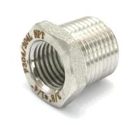 3/8" NPT Male x 1/4" NPT Female 304 Stainless Steel Reducing Bush Forged Pipe Fitting 3000 PSI Water Gas Oil