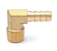 3/8" NPT Male x 3/8" Hose Barb Tail Elbow Brass Fuel Fitting Connector Adapter