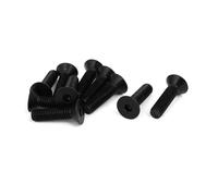 3/8" x 1-1/2" 10,9 piana svasata testa a esagono interno vite tappo nero 10pz