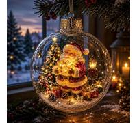 3.94In Ornamento luminoso per storie di Natale con calda luce LED