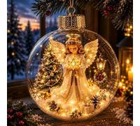 3.94In Ornamento luminoso per storie di Natale con calda luce LED