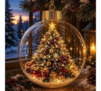 3.94In Ornamento luminoso per storie di Natale con calda luce LED