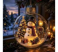 3.94In Ornamento luminoso per storie di Natale con calda luce LED
