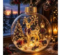 3.94In Ornamento luminoso per storie di Natale con calda luce LED