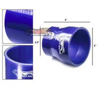 3 " A 2.5 " Silicone Calze / Turbo/Aspirazione/Intercooler Tubo Raccordo Blu Per