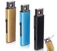 3 accendini da tempesta, accendini elettronici, USB, ad arco doppio, accensione USB, ricaricabili per cucina, barbecue, campeggio