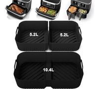 3 accessori per friggitrice ad aria calda Ninja Foodi Flexdrawer 10,4 L AF500EU, accessori Airfryer Ninja Airfryer stampo in silicone riutilizzabile Airfryer Accessori per Ninja AF500EU (10,4 L x 1 +