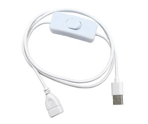 3 Adattatore USB da viaggio con interruttore 2A isolato velocemente per lampade/dispositivi, cavo alimentazione USB commutabile da 3, 3 piedi
