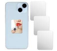 3 adesivi a specchio rettangolari per smartphone Adesivi in acrilico per il trucco Pellicola protettiva strappata per la parte posteriore del telefono