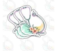 3 adesivi floreali per stetoscopio, regali per operatori sanitari, infermieri, professionisti medici, amanti dei fiori, studenti di medicina, studenti infermieristici per laptop, bottiglia d'acqua