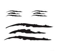3 adesivi in vinile per cofano auto, adesivi unici con segno a griffe, resistenti per lo styling del veicolo (nero)