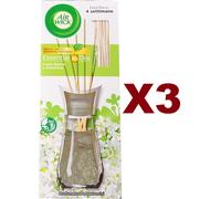 3 AIR WICK DEODORANTE DIFFUSORE A BASTONCINI FRESIA E GELSOMINO PROFUMATORE 25ML