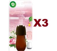 3 AIR WICK PEONIA & GELSOMINO AMPOLLA RICARICA PER DIFFUSORE OLI ESSENZIALI 20ML