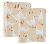 3 anelli 2 raccoglitori per quaderni da 1,5 pollici con tasche interne 1/2 confezioni raccoglitori scolastici 200 fogli - Simpatiche oche dei cartoni animati