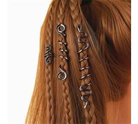 3 anelli per capelli unici per terrore, regolabili, eleganti, color argento, accessori per capelli per feste e matrimoni