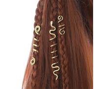 3 anelli per capelli unici per terrore, regolabili, eleganti, color argento, accessori per capelli per feste e matrimoni