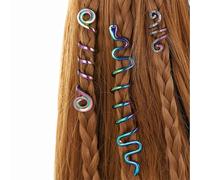 3 anelli per capelli unici per terrore, regolabili, eleganti, color argento, accessori per capelli per feste e matrimoni