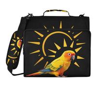 3 anelli robusto raccoglitore con cerniera Sun Conure Parrot Sunshine