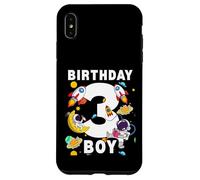 3 anni di compleanno ragazzo astronauta Space ballon 3° compleanno Custodia per iPhone XS Max