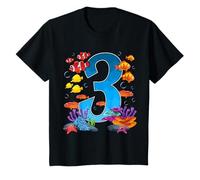 3 anni sotto il mare compleanno oceano pesce tema 3 ° regalo Maglietta