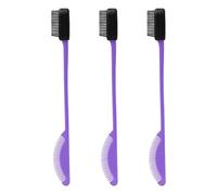 3 applicatori e pettini in silicone 2 in uno, design antistatico per ritocchi rapidi e controllo dei voli statici, spazzola per bordi per styling gratuita