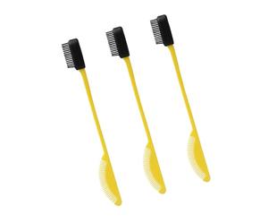 3 applicatori e pettini in silicone 2 in uno, design antistatico per ritocchi rapidi e controllo dei voli statici, spazzola per bordi per styling gratuita