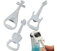 3 apribottiglie per birra, portachiavi in metallo a forma di chitarra, apribottiglie per birra soda, portachiavi, regalo per donne e uomini