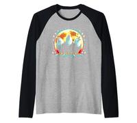 3 Aquile Ululano alla Luna Divertente Aquila Uccello Amante Birder Maglia con Maniche Raglan