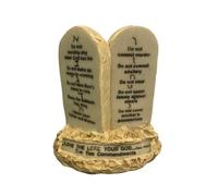 3 ARCHES USA Ten Commandments Decor - Statua decorativa in pietra, 10,6 cm di altezza