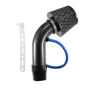 3" Auto Aria Condotto Tubo Freddo Aria Turbo Ingresso Tubo Kit Nero - 7 Pz