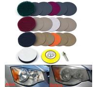 3 Auto Faro Lente Riparazione Kit Lucido Detergente Carta Vetrata Cuscinetti