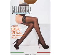 3 Autoreggenti donna Bellissima Basic 20 velata liscia balza pizzo - Basic 20A