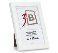 3-B Cornice per foto JENA - bianco - 10x15 cm cornice in legno esotico con vetro acrilico