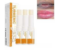 3 balsami per labbra con olio di radice di curcuma ed esfoliante, cura delle labbra nutriente, lenitivo e idratante, stick idratante ed esfoliante delicato per labbra secche o screpolate