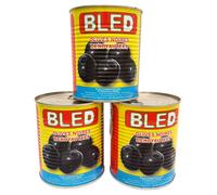 3 Barattoli Olive Nero Senza Pietra Feinkost Di Marocco - 850 G- Antipasti Vegan