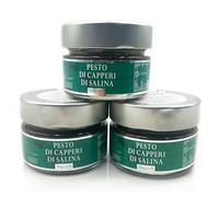 3 Barattoli - Pesto di Capperi - ISOLA DI SALINA - Virgona - Direttamente dall'Italia (100, Grammi)