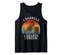 3 Barili 2 Cuori 1 Dream Funny Barrel Racing Canotta