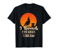 3 barili 2 Hearts 1 Dream | Proud Barrel Racer and Horse Maglietta