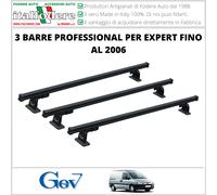 3 BARRE Portatutto Portapacchi PROFESSIONAL PEUGEOT EXPERT FINO A 2006 GEV9404