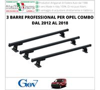 3 BARRE Portatutto Portapacchi PROFESSIONAL SPECIFICHE COMBO DAL 2012> GEV9408