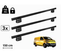 3 Barre Portatutto Professionali Per Citroen Jumpy Da 2016- Portapacchi 150 Kg