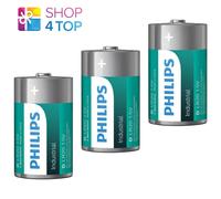 3 Batterie Alkaline Industriali Philips D 1.5V Lr20 Mono In BULK Scadenza 2031