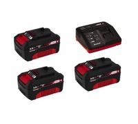 3 batterie Einhell Power X-Change 18V 4,0 Ah + Caricabatteria rapido 3900000453