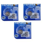 3 batterie per orologio all'ossido d'argento Renata 321 SR616SW da 1,55 V senza mercurio