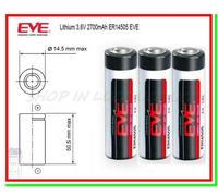 10 batterie pile litio stilo AA 3.6V 2700mAh ER14505 14500 14505 ls14500