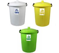 3 bidoni contenitori raccolta differenziata etichetta carta plastica vetro 21 LT