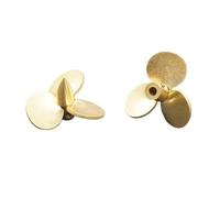 3-Blade Copper Propeller 18.5mm OD, 1.5/2mm Bore, 1 Pair for 1/200 Destroyer RC Model Boat(2mm)